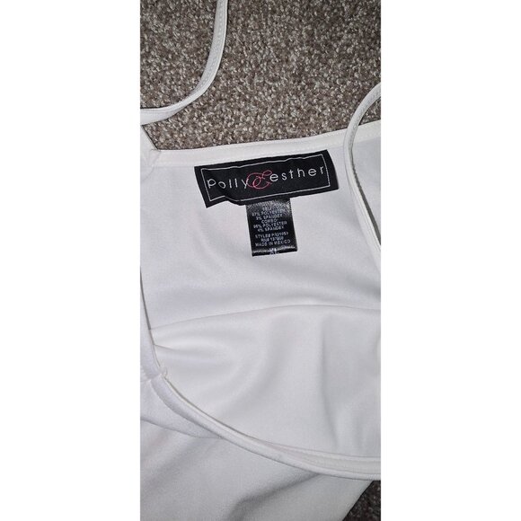 Polly & Esther Striped Black & White Sleeveless Romper With Adjustable Waist Tie - Picture 6 of 8